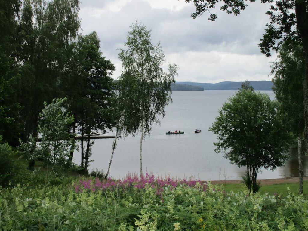 Blick auf den See Laxsjön beim Sommercamp in Dalsland am 02.07.2016