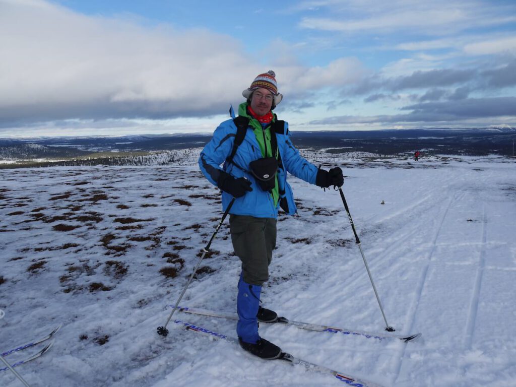 Während einer Langlaufskitour um das Nipfjell an dessen Südostseite zwischen den Schutzhütten Slagebäckkojan und Ulandsstugan am 19.02.2015