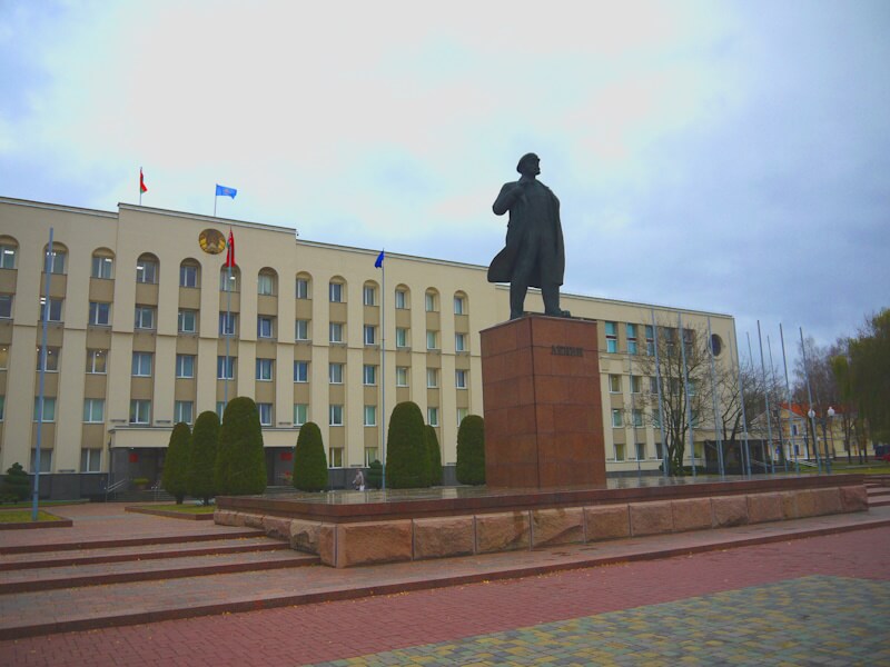 Der Lenin-Platz in Hrodna/Grodno (20.11.2024)