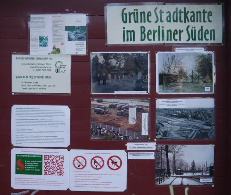 Auf dem ehemaligen Mauerstreifen der Berliner Mauer besteht heute ein Grünzug, das "Grüne Band Berlin", entlang dem der "Mauerradweg" verläuft. Bürgerinitiativen setzen sich dafür ein, daß dieser Grünzug auf dem ehemaligen Mauerstreifen erhalten bleibt (05.04.2021).