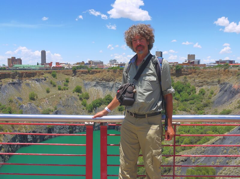 Manfred at the "Big Hole" in the mining town of Kimberley on December 9, 2025.