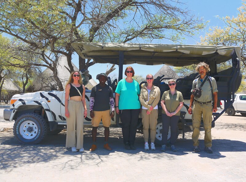 A tour group during an organized day tour through parts of Etosha Nature Park on November 23, 2025, which I attended.
