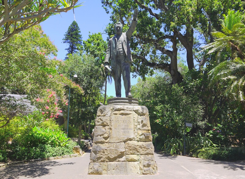 A monument to Cecil John Rhodes (1853-1902) in the Company's Garden in Cape Town on December 24, 2025.