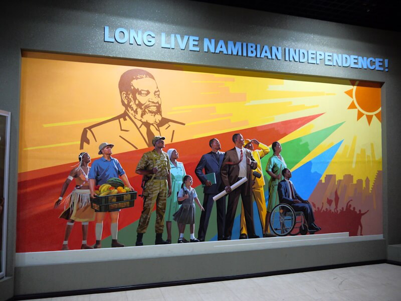 Part of the exhibition in the "Independence Memorial Museum" in the style of "Socialist Realism" in the city of Windhoek, which I visited on November 8, 2025.